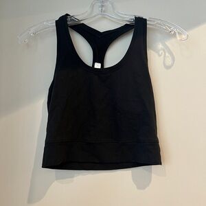 Lululemon Athletica Black Racerback Cropped Tank